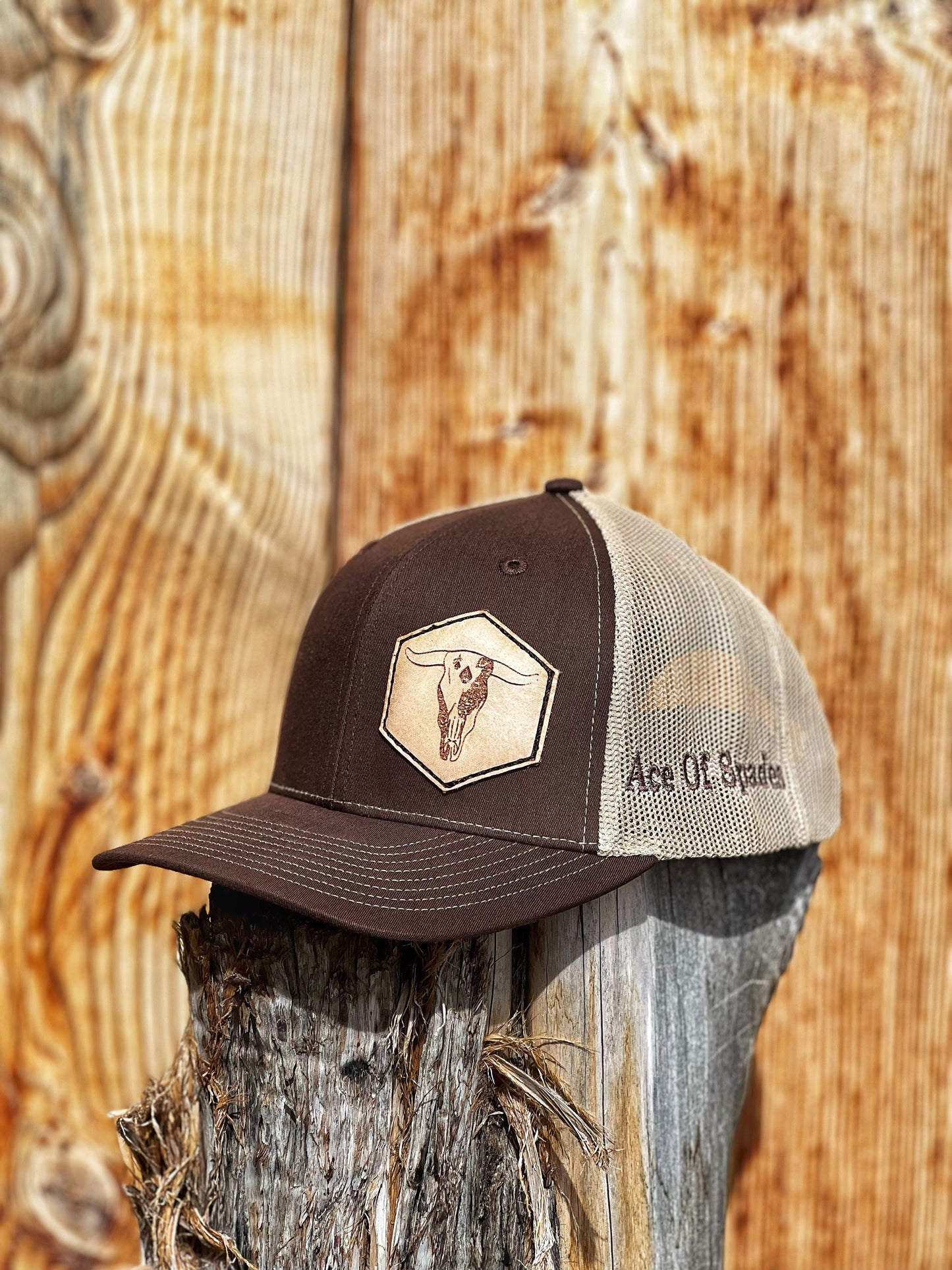 Brown/Khaki 112, Brown Cap Hat, Snapback Cap Hat, Cap Hat, Western Lifestyle Hats, Western Lifestyle, Cowboy Hats, Cowboy Wear, Self-Improvement, Brand, Cattle, Steer, Ace Of Spades